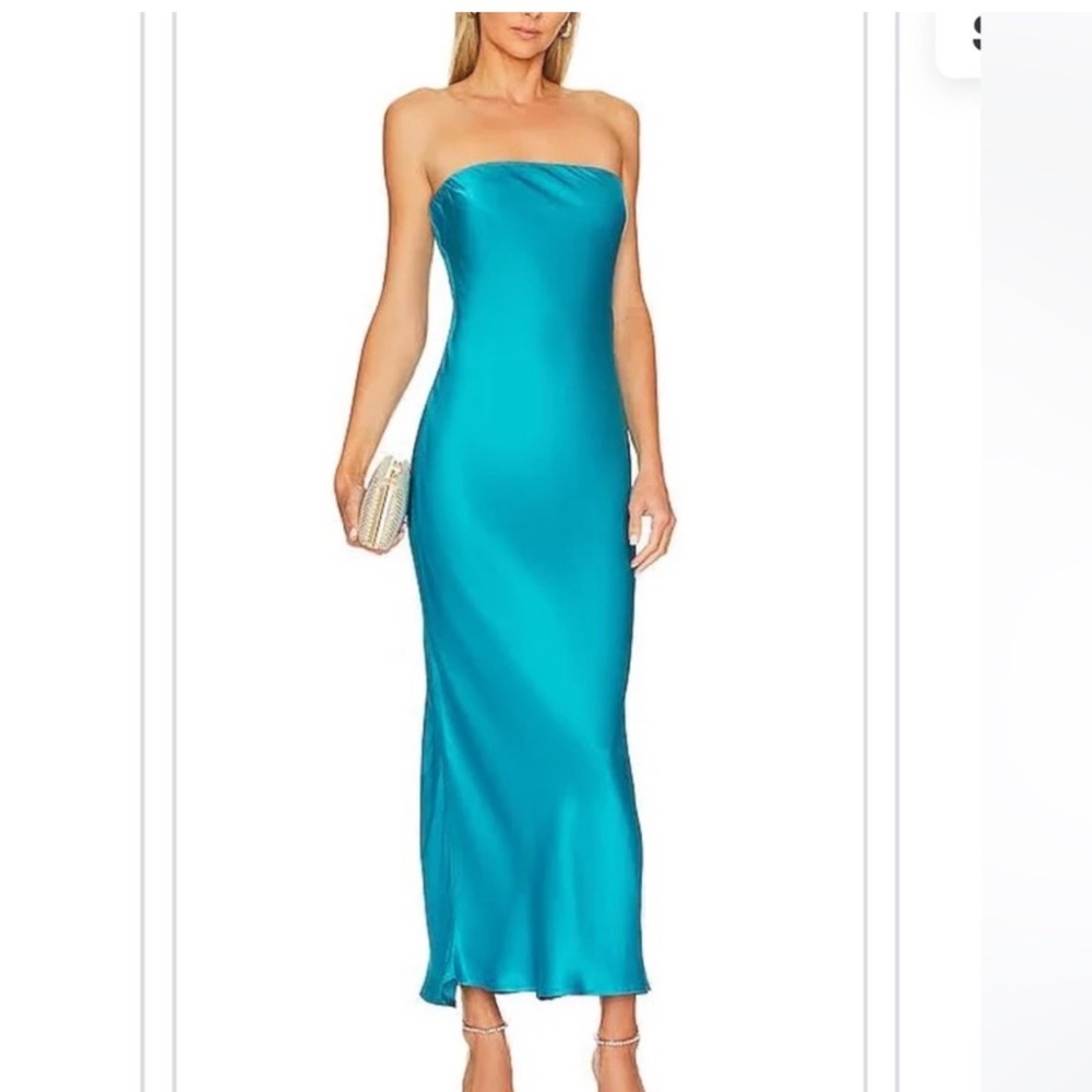 Revolve SNDYS strapless blue dress
